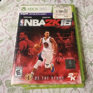 NBA 2K16 Microsoft Xbox‎ 360 (2015) Complete, Some Scratches